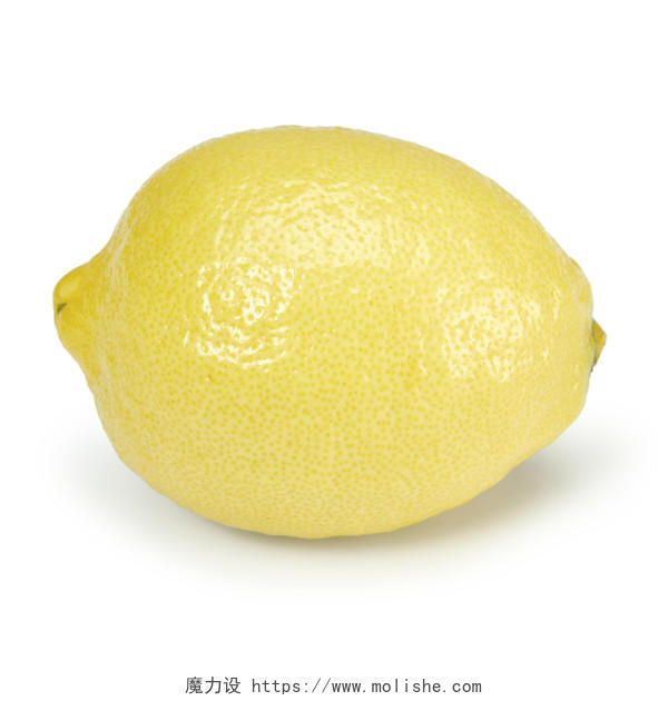 白底水果柠檬一个柠檬新鲜水果